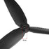 5030 5x3 Inch 3-Vane 1 uxcell RC Propellers Multi-Rotor for Aircraft, Nylon Black Pair with Adapter Rings
