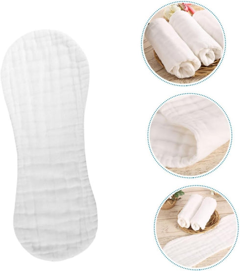 Set ERINGOGO Muslin Burp Cloths Washable Organic Cotton Baby Receiving Blankets