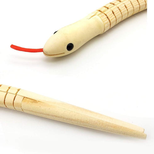 Natural Unfinished Wooden Wiggly Snakes - 12” Flexible Timber Snake for Arts and Crafts - 8 Pcs