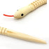 Natural Unfinished Wooden Wiggly Snakes - 12” Flexible Timber Snake for Arts and Crafts - 8 Pcs