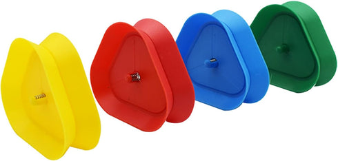 Yuanhe Playing Card Game Holder - Triangle Shaped Hands-Free Poker Holder Tray, Set of 4