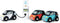 Tender Leaf Toys - Smart Car Set with 3 Pretend Electric Wooden Smart Cars and Charging Unit