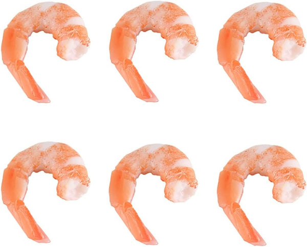 MAOMIA Artificial Shrimp Figures 8 Pcs Lifelike Realistic Sea Life Seafood Model