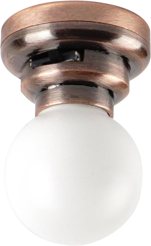 1:12 Set Waldosia Scale Dollhouse Miniature LED Ceiling Light (Copper)