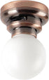 1:12 Set Waldosia Scale Dollhouse Miniature LED Ceiling Light (Copper)