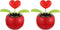 BESPORTBLE 2pcs Solar Dancing Figurines - Solar Powered Dancing Flower Heart for Car Dashboard Decoration