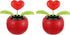 BESPORTBLE 2pcs Solar Dancing Figurines - Solar Powered Dancing Flower Heart for Car Dashboard Decoration