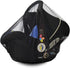Stroller Mosquito Net for Baby - Sewn in Pouch, Toddler Net with Storage Bag, Black