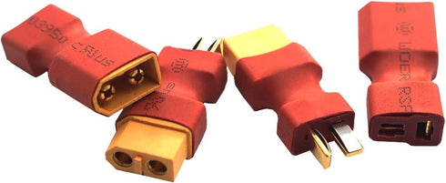 2 Pairs Vgoohobby XT60 XT-60 Plug to T Plug Adapter Connector for RC FPV Drone Car Lipo NiMH Battery Charger