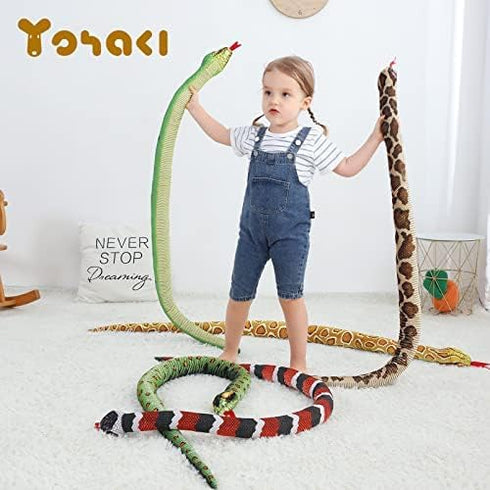 59'' Large Snake Plush Toy - Washable Giant Simulation Cuddle Toy for Boys and Girls Birthday Gift