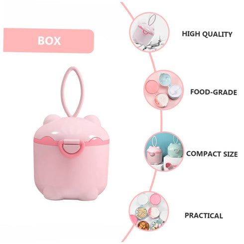 Compact Travel Milk Powder Dispenser for Boys and Girls - Safe Feeding Container