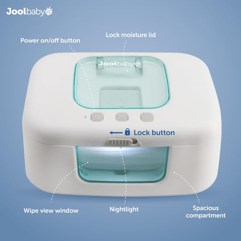 Jool Baby TinyBums Aqua Baby Wipe Warmer & Dispenser with LED Nightlight