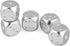 DS.DISTINCTIVE STYLE Aluminum Alloy Dice, 5 Pieces 16mm Portable Metal Dices with Case, 6 Sided for Party Game