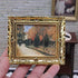 3Pcs 1:12 Mini Miniature Gold Frame Art Wall Picture, Oil Painting Home Decor