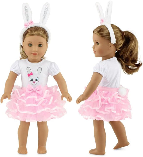 Emily Rose 18 Inch Doll Clothes 3-PC Pink Bunny Clothing & Accessories