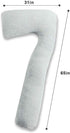 AngQi L-Shaped Body Pregnancy Pillow - Gray Jersey Cover