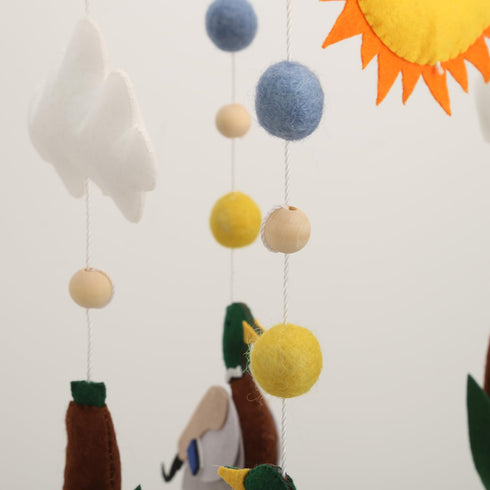 Duck Mobile - Handmade Mallard Duck Mobile with Clouds for a Hunting Farm Theme
