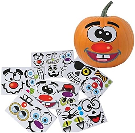 Make Your Own Jack O Lantern Halloween Sticker Set, Package of 12 Sticker Sheets