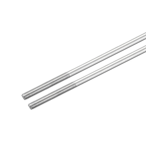 MECCANIXITY 304 Stainless Steel Push Rod Connector, Double End Threaded Rod for DIY RC Car, M4x250mm, 2 Pack