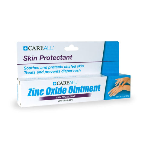 20% 2 oz (24 Pack), CareAll Zinc Oxide Skin Protectant Barrier Ointment Relieves, Treats and Prevents Minor Skin