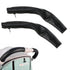 Baby Stroller Armrest Protective Cover, 2 Pcs Zipped Leather Handle Covers for Pushchair (Black)