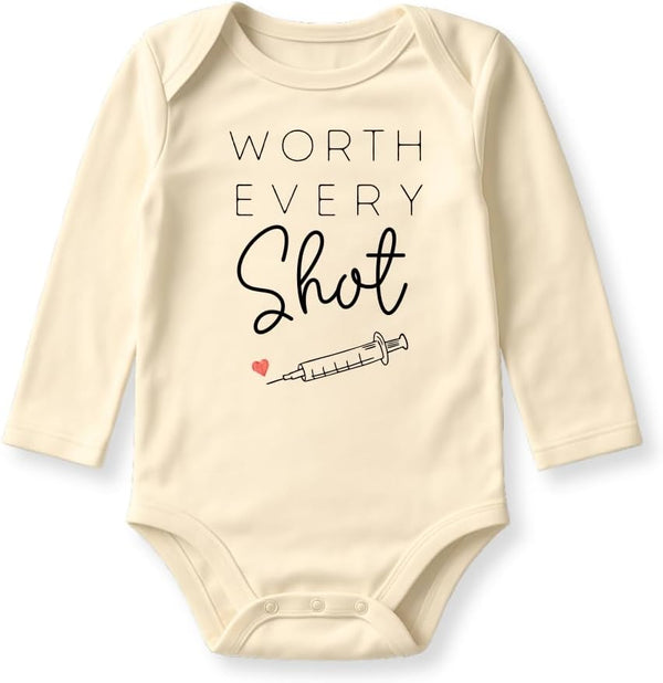 Worth Every Shot IVF Baby Bodysuit, Toddler & Kids T-Shirt - Fertility