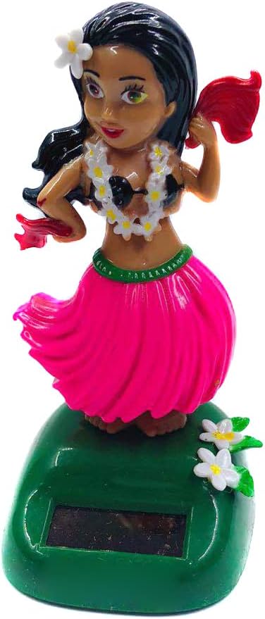 Solar Dancing Toys - Hula Girl Dancer Figures for Car Dashboard, Home Office, No Batteries Required