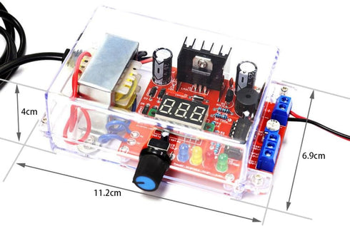 DIY Electronic Kits lm317 Power Supply Voltage Regulator, 110V to DC1.25-12V Soldering Project Kit for Adults