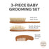 Set Baby Wooden Hair Brush and Comb for Newborn Toddler - Natural HairBrush with Soft Goat Bristle for Girl and Boy
