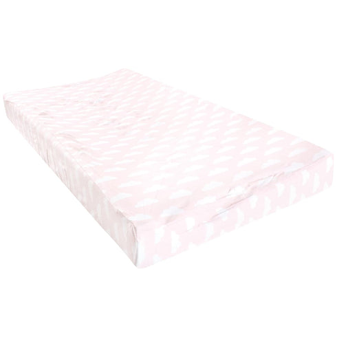 Luvable Friends Unisex Baby Fitted Changing Pad Cover, One Size, Girl Basic Elephant