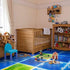 Art3d 1-Pack 11.8" 11.8" Fancy Floor Tile for Kids Room Liquid Encased Floor Tile, x Blue