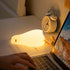 3 Dimmable HAPPYBAG LED Lying Flat Duck Night Light, Level Nursery Nightlight,Cute Lamps Silicone Squishy Light Up