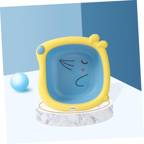 HOODANCOS 3pcs Set Face Bathtub Washbasin, Thickened Plastic Foldable Foot Basin with Cartoon Design, Portable Wash