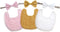 Baby Girls Reversible Floral Print Bibs, Burp Cloth Set for Newborn Infant Toddlers