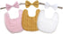 Baby Girls Reversible Floral Print Bibs, Burp Cloth Set for Newborn Infant Toddlers
