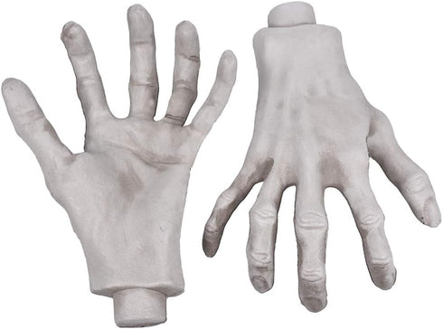 Halloween Skeleton Hands - 1 Pair Realistic Plastic Zombie Hands for Scary Halloween Props and Decorations