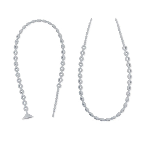 Bumkins Pacifier Clip Feeding Supplies for Baby Girl or Boy, Safe Platinum Silicone Tether Leash, Gray