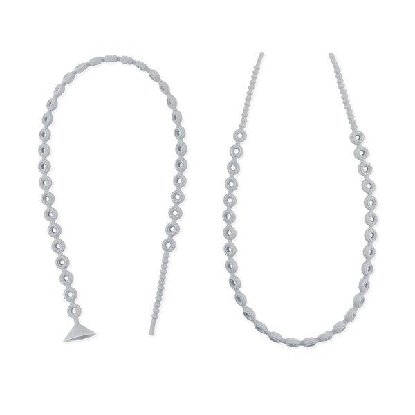 Bumkins Pacifier Clip Feeding Supplies for Baby Girl or Boy, Safe Platinum Silicone Tether Leash, Gray