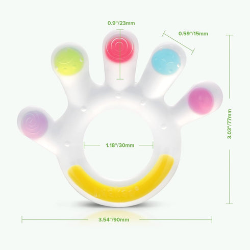 Frozen 3M+ (1 Pack) Haakaa Palm Teether - Soft Silicone Baby Soothing Teether Pacifier - Teething Toy for Babies - BPA