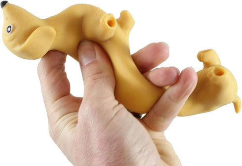 Curious Minds Busy Bags 2 Stretchy Weiner Dog Crushed Bead Sand Filled, Doggy Lover Sensory Fidget Toy
