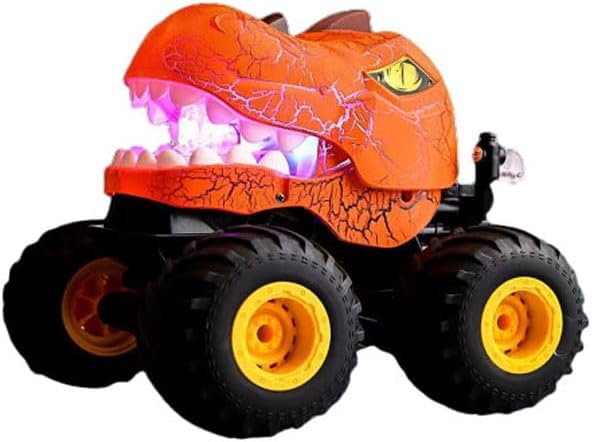 2.4GHz All Terrain Dinosaur Monster Truck, RC Truck with Spray, Music, Lighting Effects, Stunt Toy Gifts for Kids