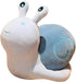 MUPI Cute Cartoon Snail Doll Plush Toy, Big Snail Pillow Doll Kawaii Decor (Blue 17.7 Inch)