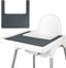 Durable High Chair Placemat - Silicone Clean and Hygienic Placemat for IKEA Antilop Highchair, Gray