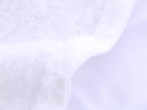 2 Pack Sherpa Baby Swaddle Blanket, Aquamarine and White