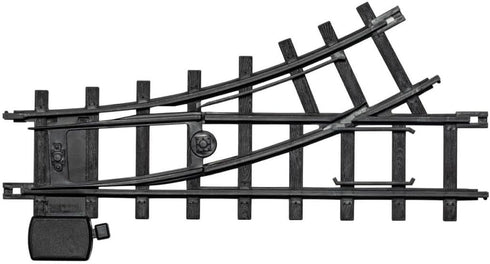 Pack 2-Rail 1:24 Sets, 4+ Lionel Ready-to-Play Left & Right-Hand Interchange Model Train Track Black Plastic