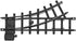 Pack 2-Rail 1:24 Sets, 4+ Lionel Ready-to-Play Left & Right-Hand Interchange Model Train Track Black Plastic