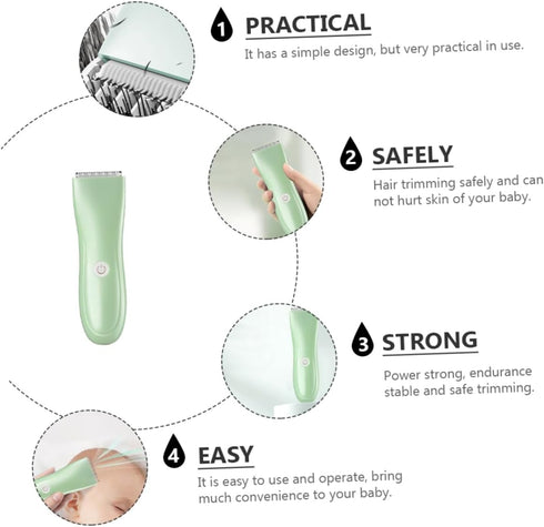 Trimmer Hemoton Hair for USB Rechargeable Hair Clipper Safe Blade Lightweight and Design for Newborns and Toddlers