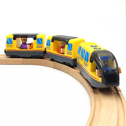 DSHMIXIA Battery Operated Train for Wooden Train Track Set Toys for 3 4