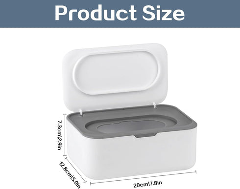 QBXMY7 (1, Baby Wipes Dispenser, Wipe Holder for Baby & Adult, Keeps Wet Tissue Fresh,Easy Pull Wipes Pouch Case Gray)