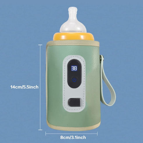 USB Portable Milk Heat Keeper, Fast Bottle Warmer for Travel on The Go Bottle Warmer with USB Cables, Gentle Warmth